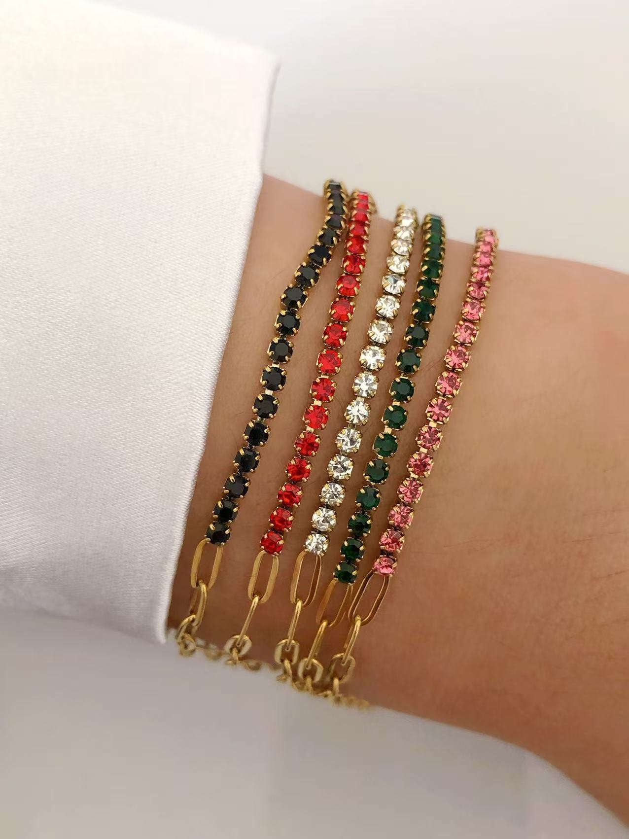 Tennis Chain Link Bracelet - Image 2