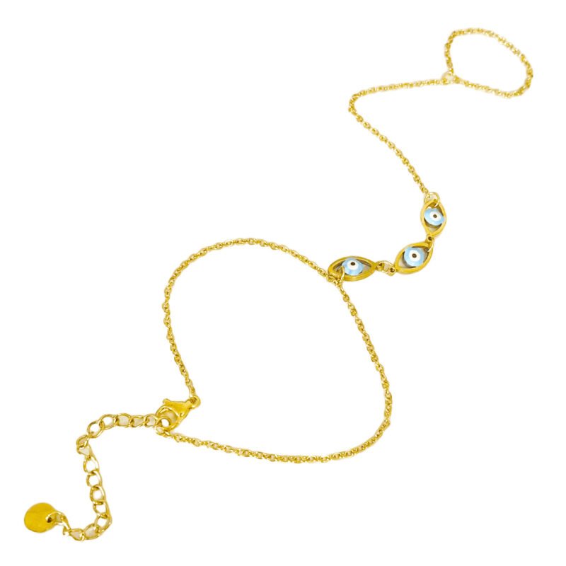 Triple Evil Eye Hand Chain