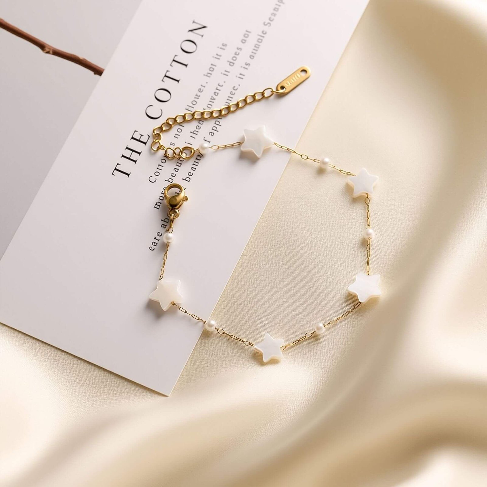 White Star Pearl Charm Bracelet - Image 4