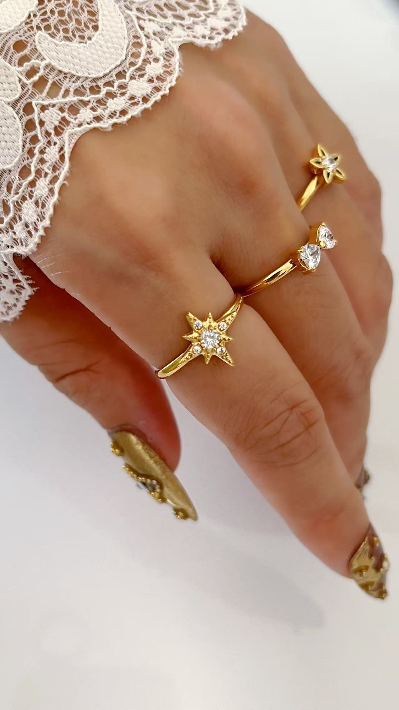 Celestial Zircon Star Ring - Image 2