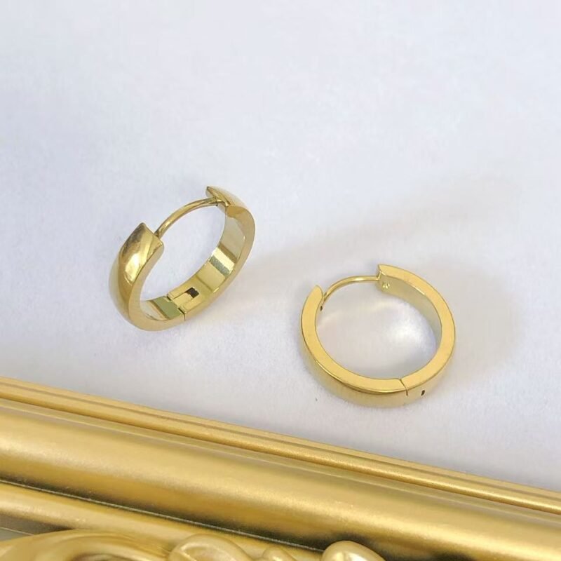 Classic Gold Huggie Hoop Earrings