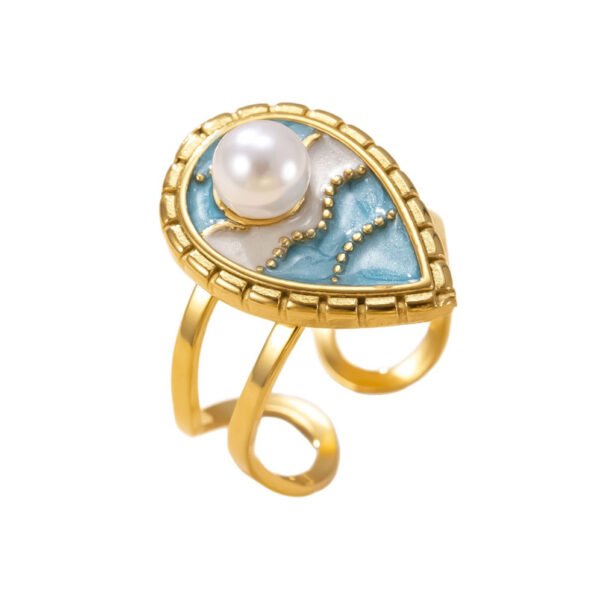 Coastal Wave Pearl Ring