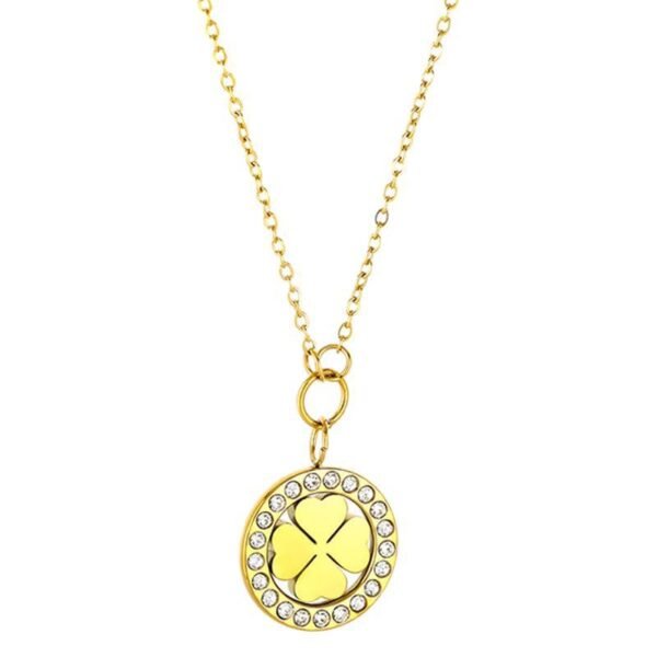 Crystal Halo Clover Necklace