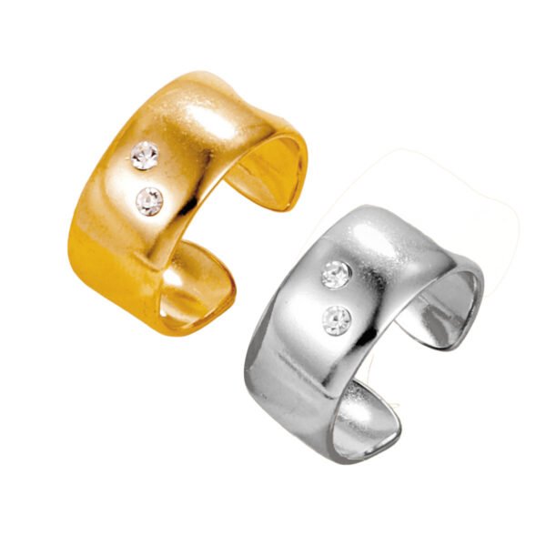 Double CZ Wide Band Ring