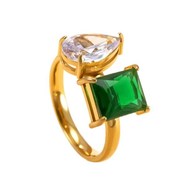 Dual Stone Bypass Ring