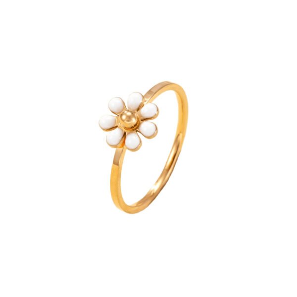 Enamel Daisy Ring