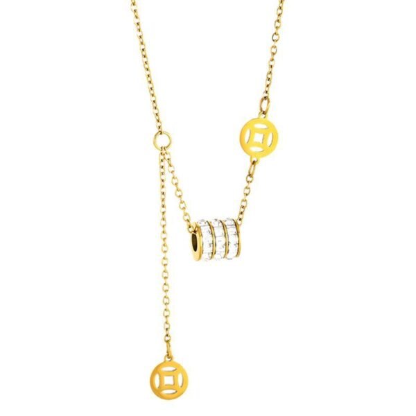 Lucky Coin Cylinder Necklace