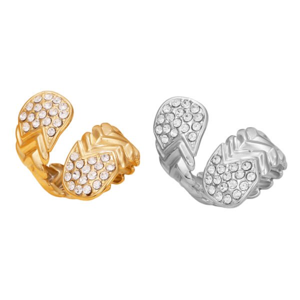 Lumina Helix Zircon Cuff Ring