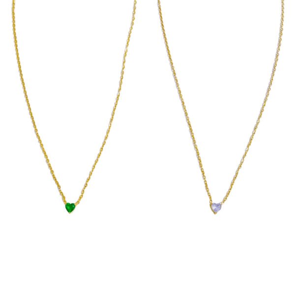 Mini Heart CZ Necklace