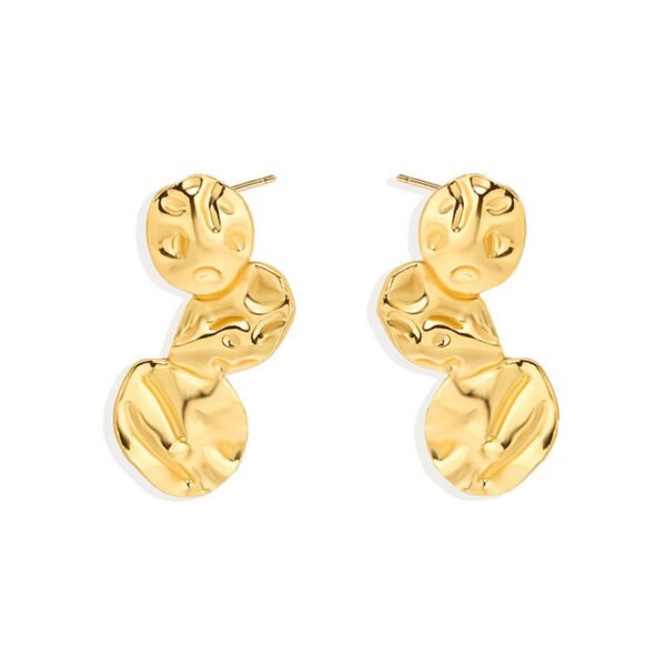 Molten Cascade Gold Earrings