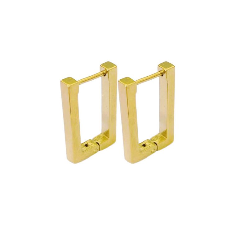Rectangle Huggie Hoop Earrings
