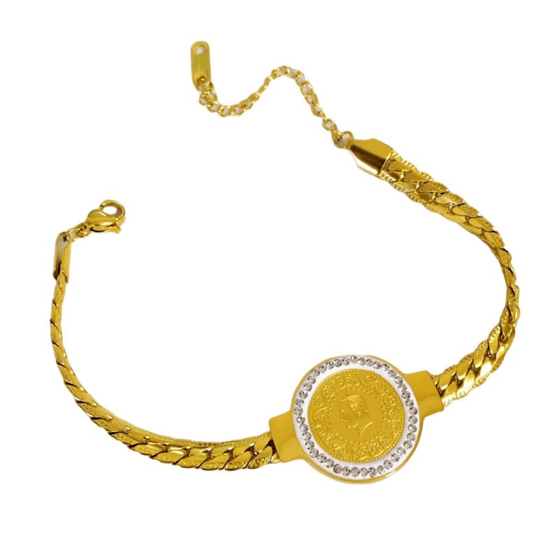 Regal Coin Zircon Bracelet