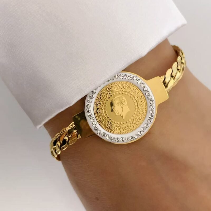 Regal Coin Zircon Bracelet