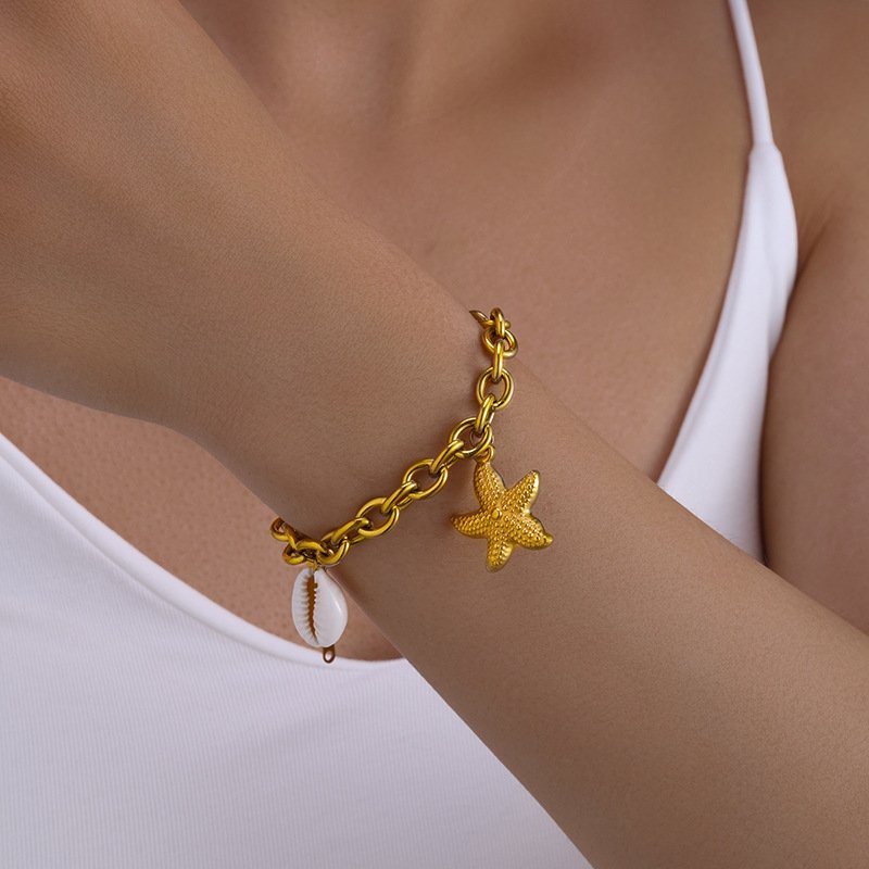 Seashell Star Charm Bracelet