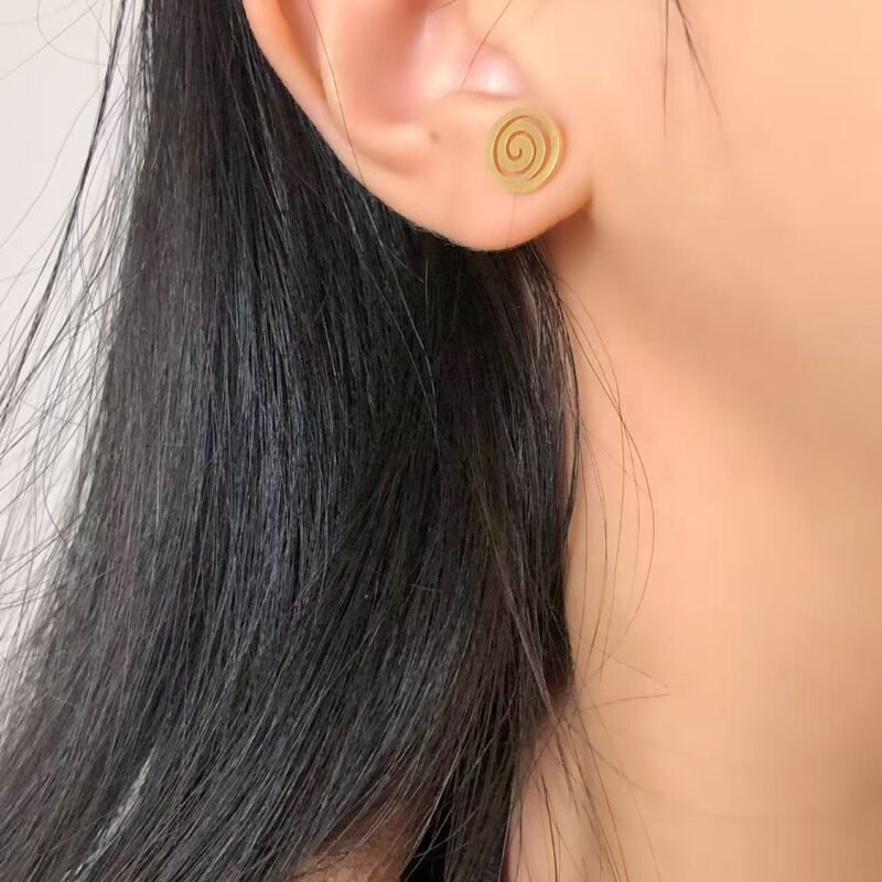 Spiral Stud Earrings