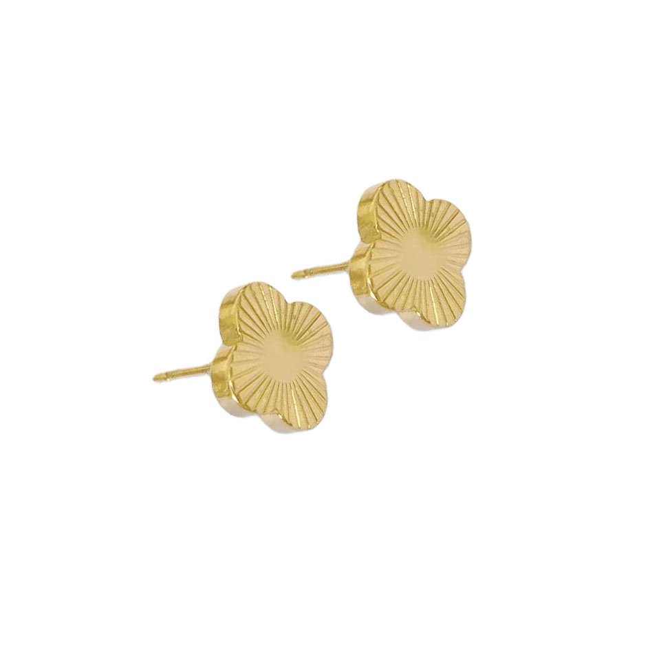 Sunburst Clover Stud Earrings