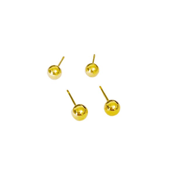 Tiny Gold Ball Stud Earrings
