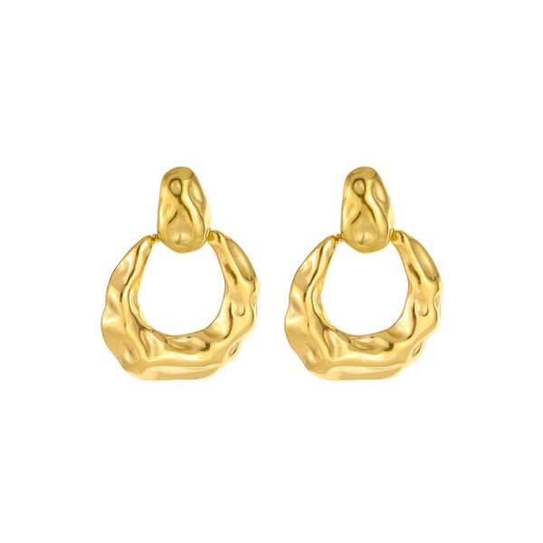 Wavy Texture Gold Drops