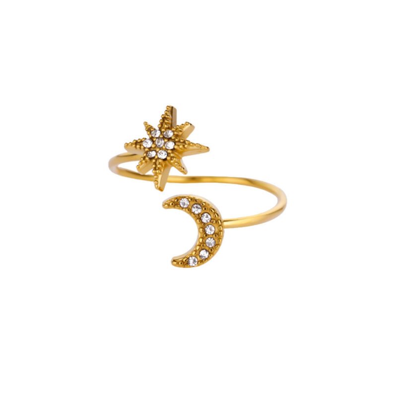 Celestial Duo Zircon Twist Ring