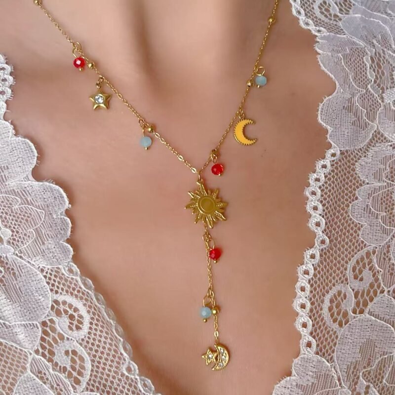 Celestial Eclipse Charm Necklace