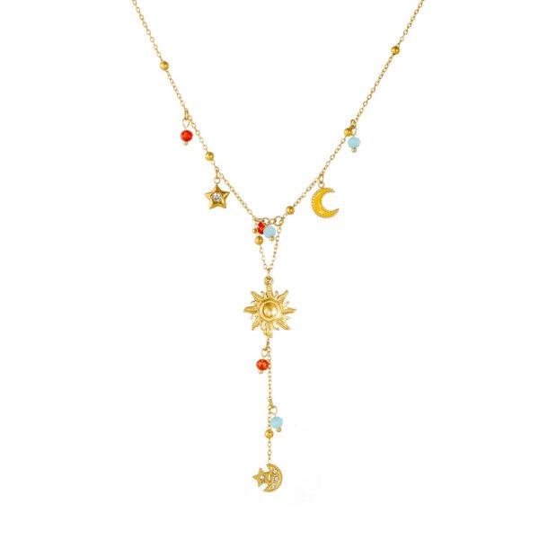Celestial Eclipse Charm Necklace