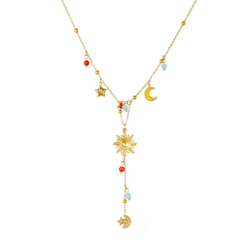 Celestial Eclipse Charm Necklace