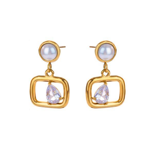Celestial Frame Pearl Zircon Drops
