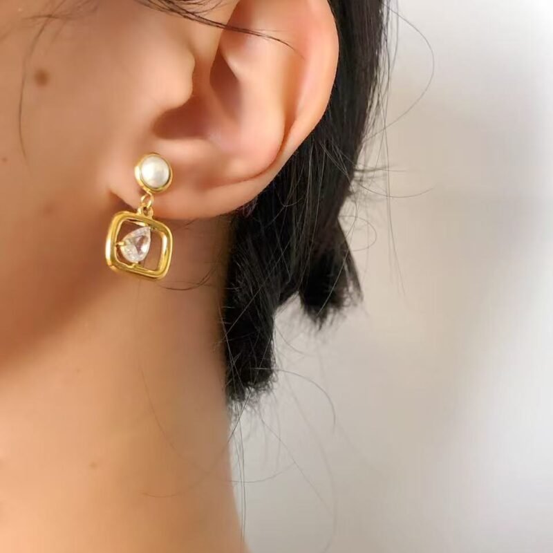 Celestial Frame Pearl Zircon Drops