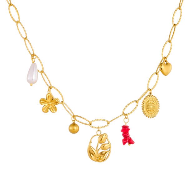 Enchanted Bloom Multi-Charm Necklace