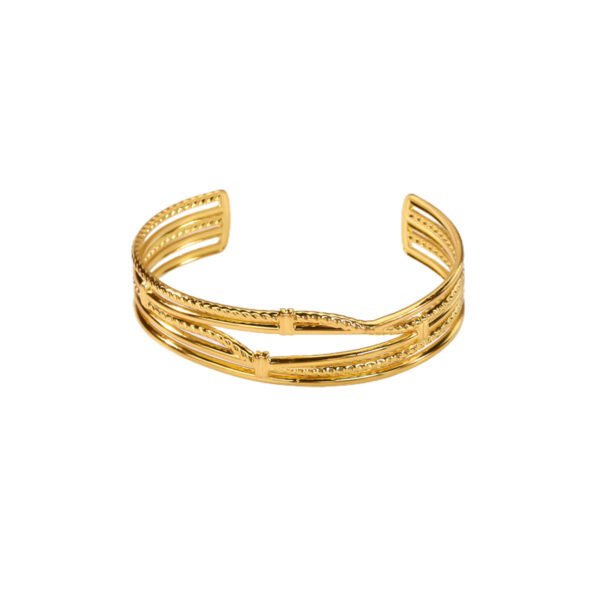 Entwined Knots Luxe Open Cuff Bangle