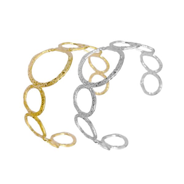 Eternal Orbit Gold Cuff Bangle