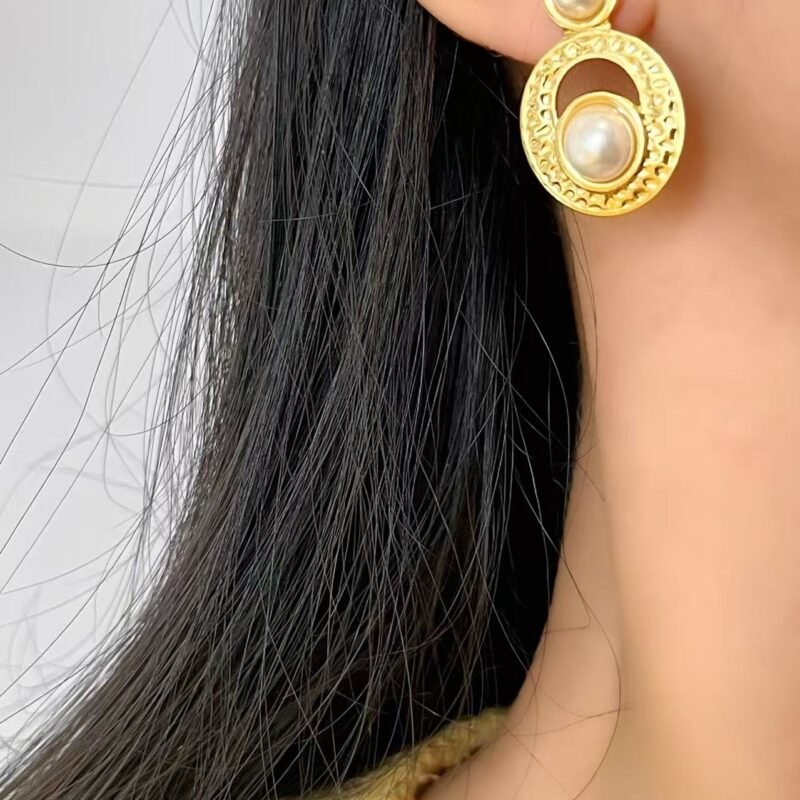 Filigree Pearl Drop Earrings