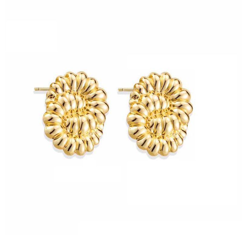 Golden Conch Stud Earrings