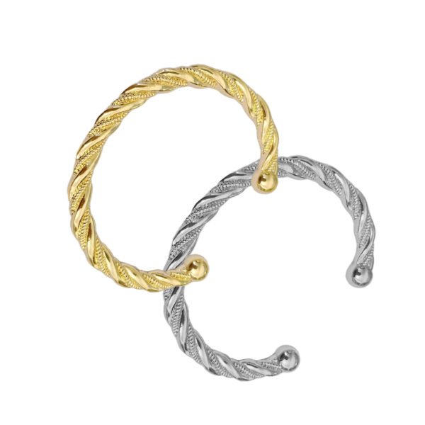 Helix Vortex Twisted Rope Cuff Bangle