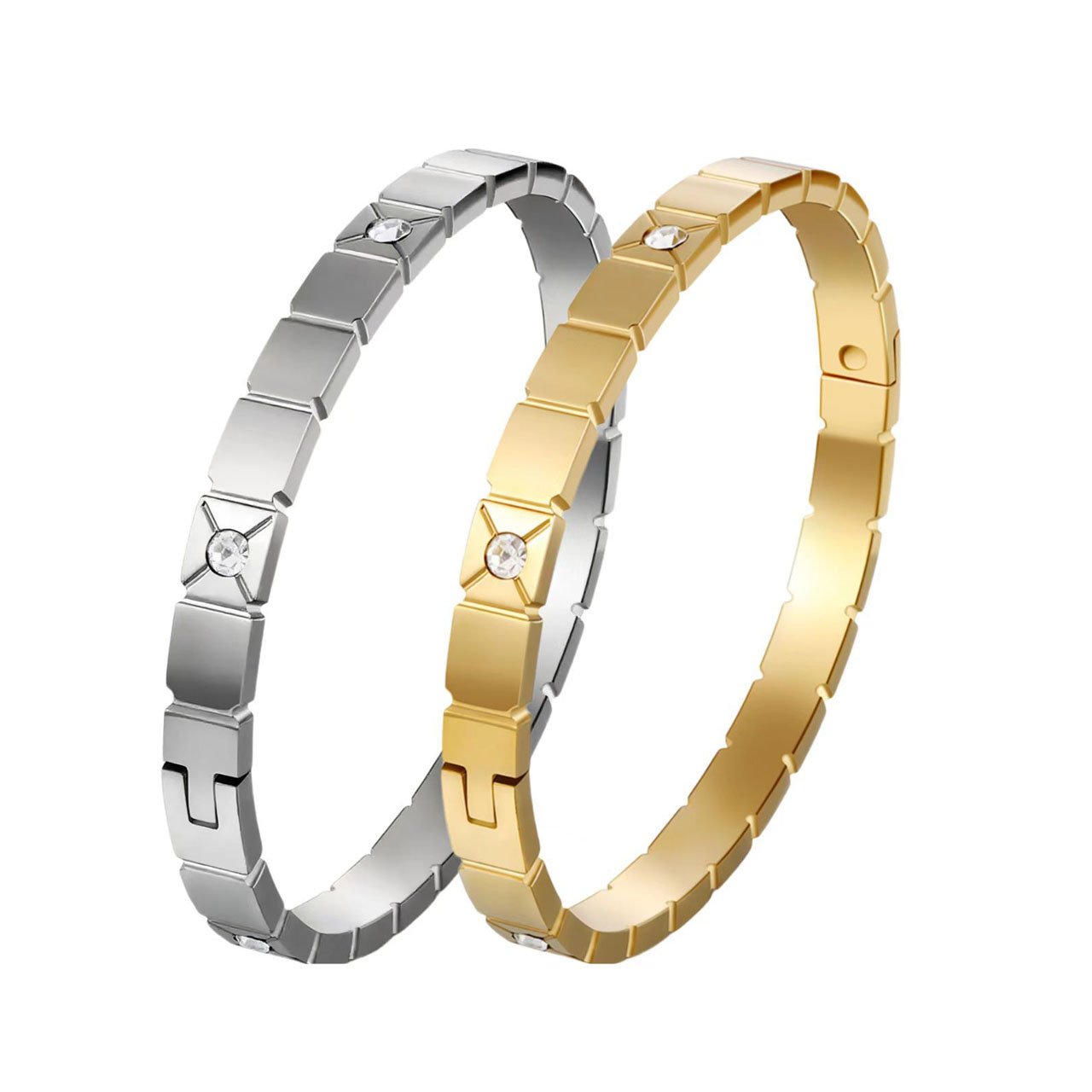 Star Kissed Faceted Zircon Bangle