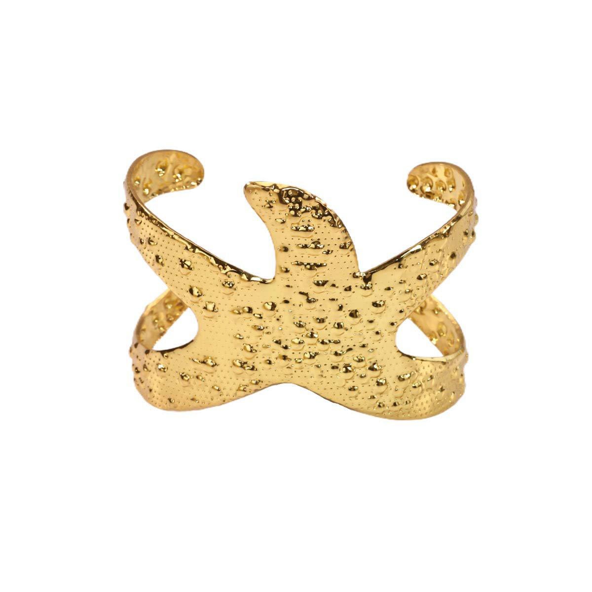 Starfish Statement Cuff Bracelet