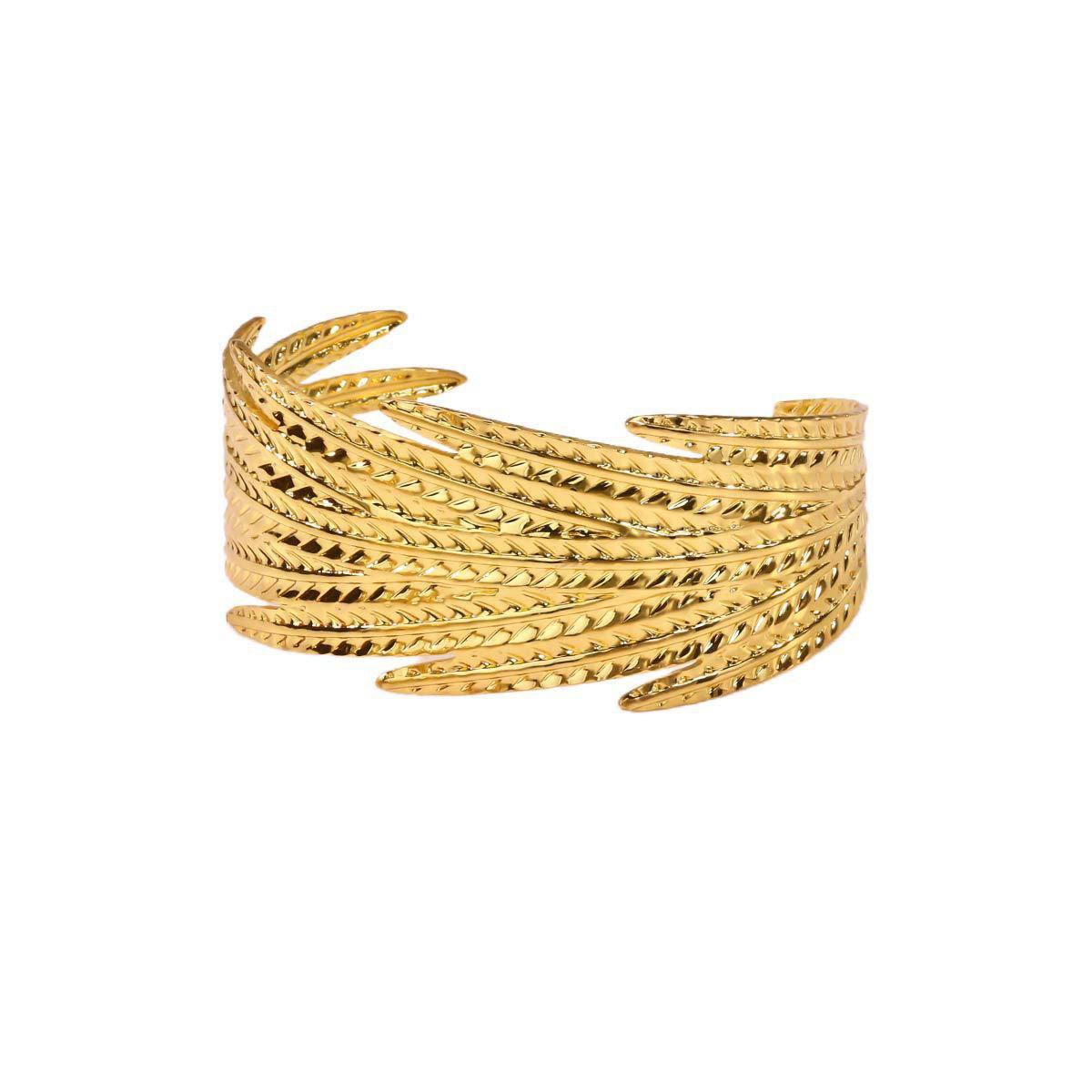 Wheat Ear Statement Cuff Bracelet