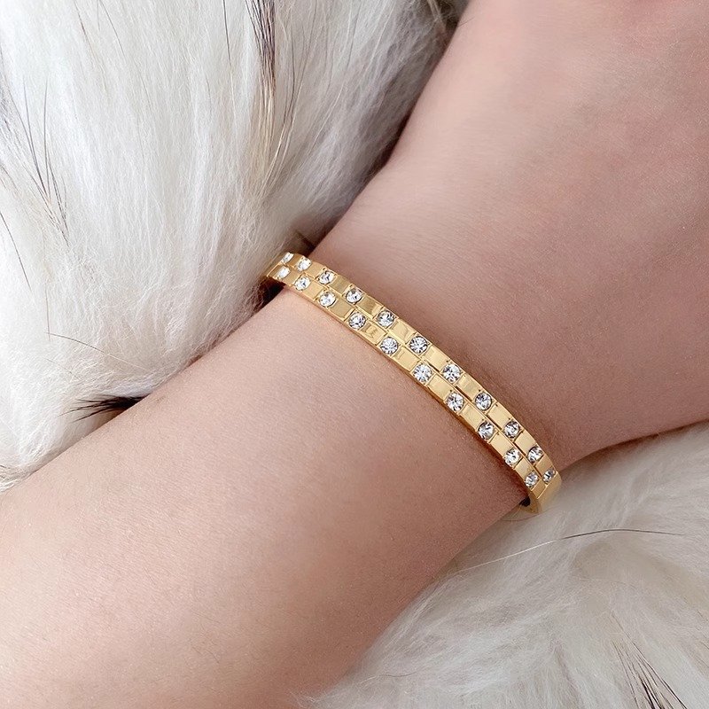 Double Row Zirconia Bangle