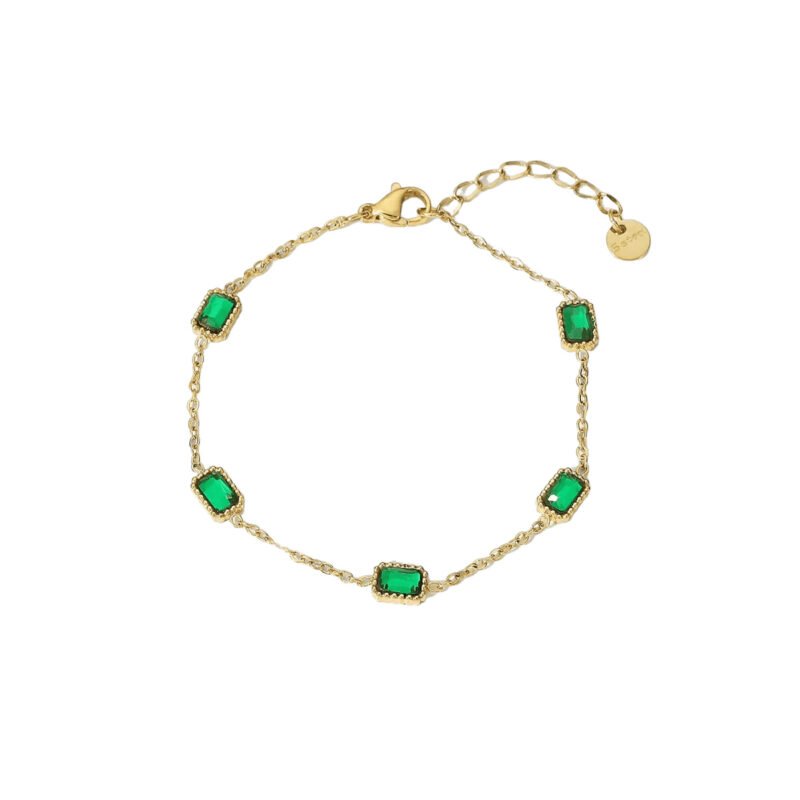 Emerald Envy Station Bracelet