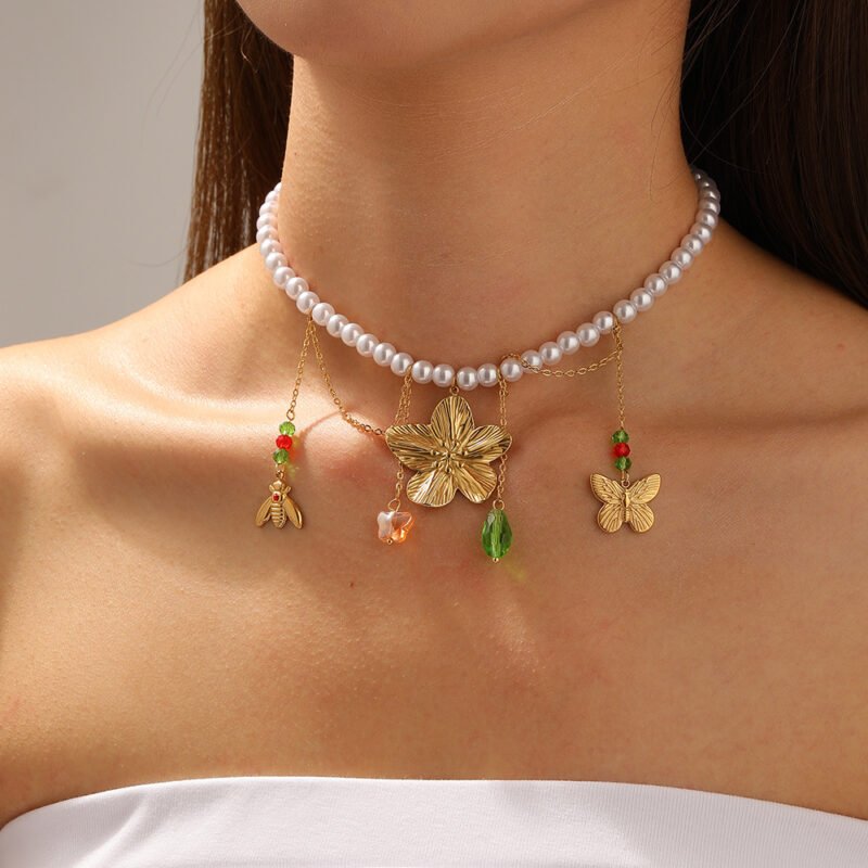 Enchanted Garden Pearl Necklace