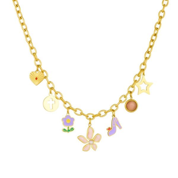 Enchanting Floral Charm Necklace
