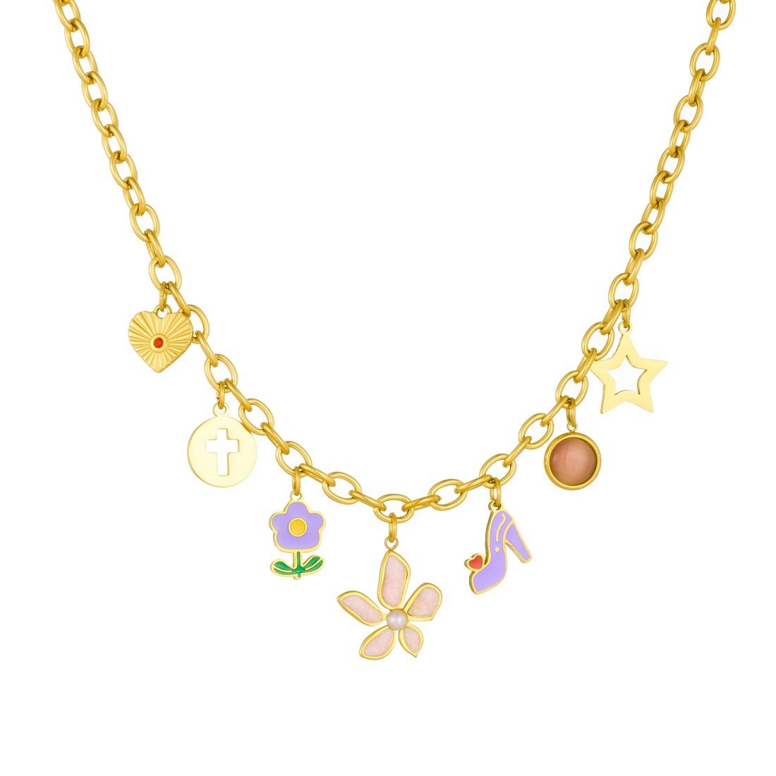 Enchanting Floral Charm Necklace