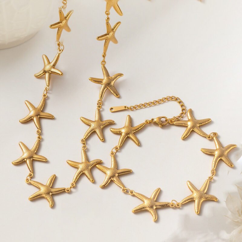 Golden Starfish Link Set