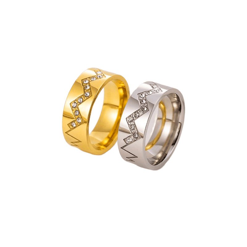 Heartbeat Crystal Band Ring