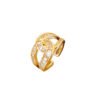 Interlocked CC Zircon Ring