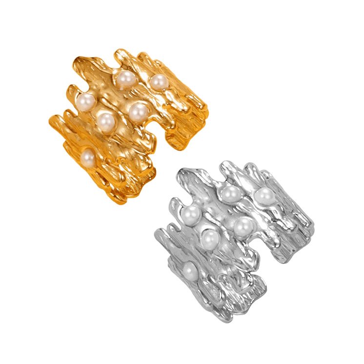 Molten Branch Pearl Ring