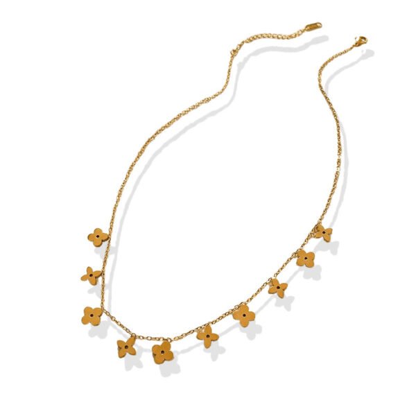 Multi Flower Charm Necklace