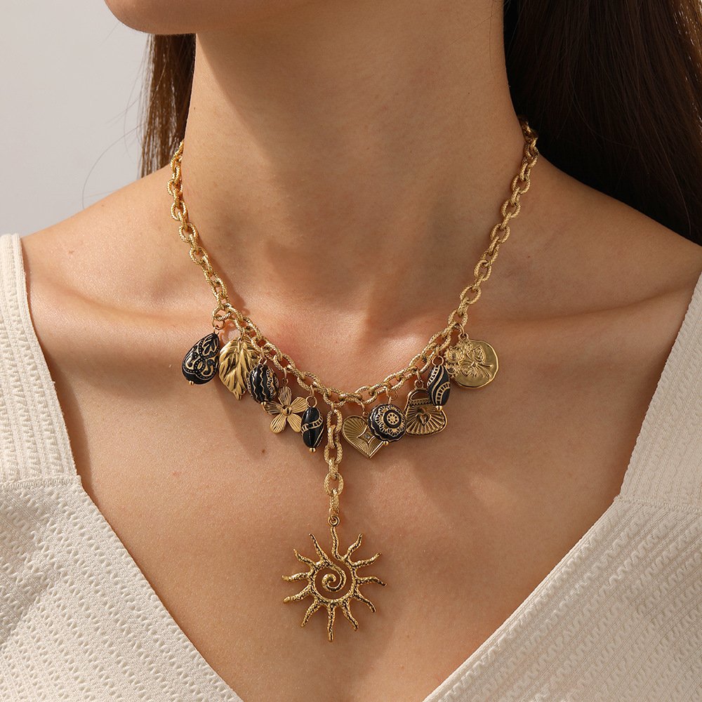 Mystic Sunburst Charm Y-Necklace - Image 2