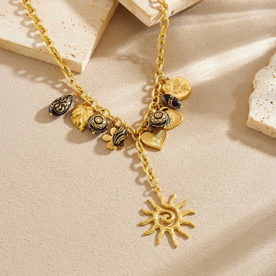 Mystic Sunburst Charm Y-Necklace - Image 4