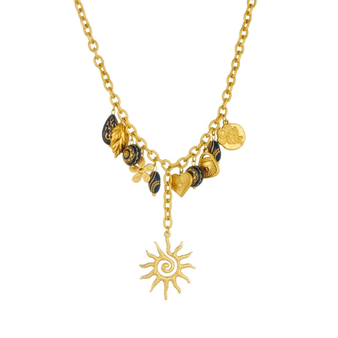 Mystic Sunburst Charm Y-Necklace